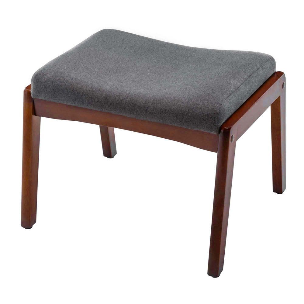 Convenience Concepts Designs4Comfort Natalie Espresso/Dark Gray Fabric Accent Ottoman Stool,1pc