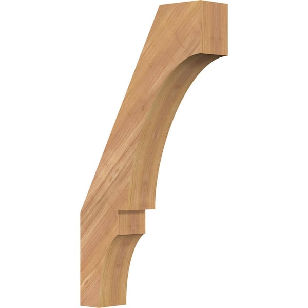 Ekena Millwork 3 1/2"W x 14"D x 26"H Balboa Smooth Knee Brace, Western Red Cedar