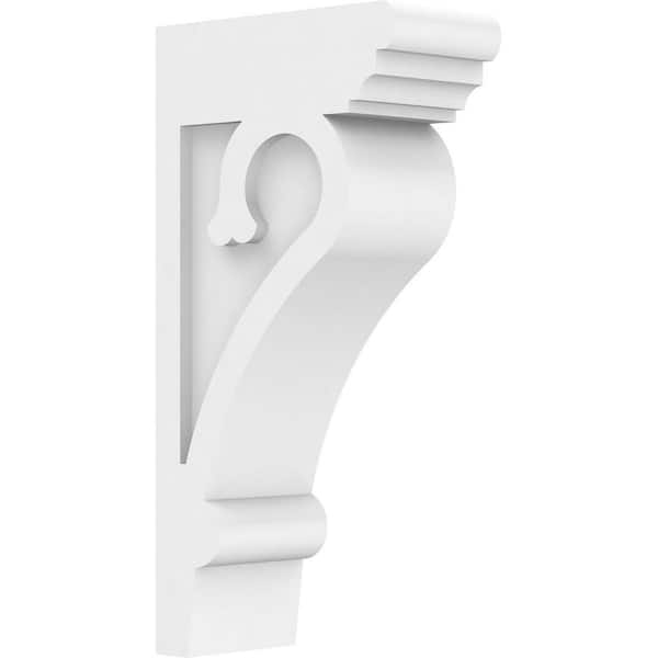 Ekena Millwork 3-1/2 in. x 14 in. x 7 in. Standard Mayflower Unfinished Architectural Grade PVC Corbel