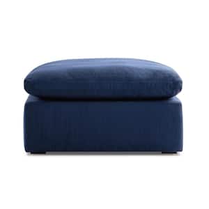 Echo 43.5 in. W Armless 1 Piece Performance Fabric Ottoman Sectional Piece in Blue Navy