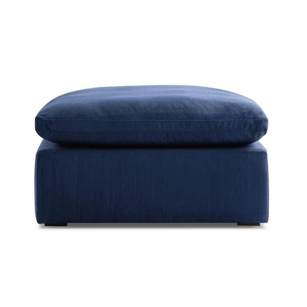 New Heights Echo 43.5 in. W Armless 1 Piece Performance Fabric Ottoman Sectional Piece in Blue Navy