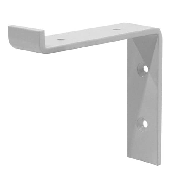 6 in. White Steel Shelf Bracket