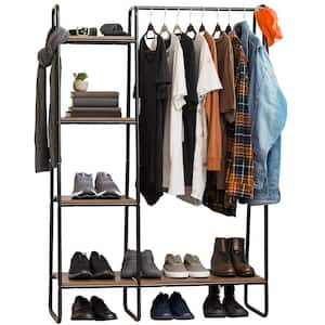 Black Metal Garment Clothes Rack 40 in. W x 60 in. H