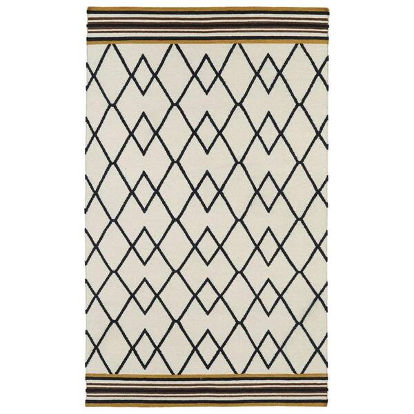 Kaleen Nomad Black 3 ft. 6 in. x 5 ft. 6 in. Area Rug