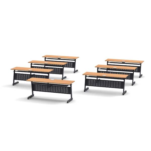 Training Seminar Tables 14 Person 216 in W x 192 in D Rectangular area Color Beech Desks with power charging 5071
