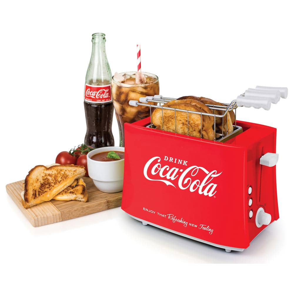 Coca-Cola Red 4-Slice Wide Slot Grilled Cheese Toaster