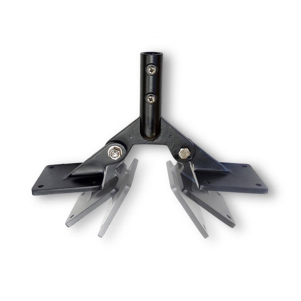 Adjustable Black Aluminum Weathervane Roof Mount with Screws