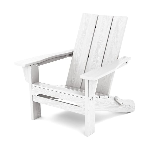 JEAREY Brown Classic Folding HDPE Plastic Adirondack Chair