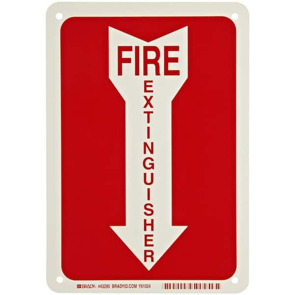 10 in. x 14 in. Fire Extinguisher Sign with Picto
