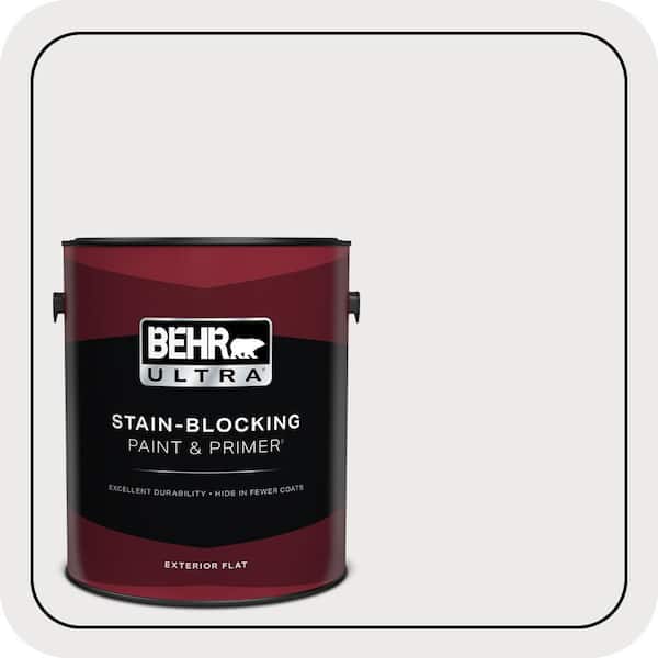 BEHR ULTRA 1 gal. #640E-1 Silver Chalice Flat Exterior Paint & Primer