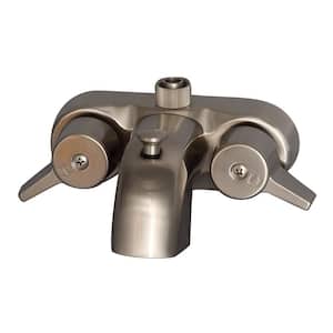 2-Handle Claw Foot Tub Faucet in Brushed Nickel