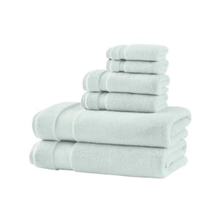 Egyptian Cotton Sea Breeze Green 6-Piece Bath Sheet Towel Set
