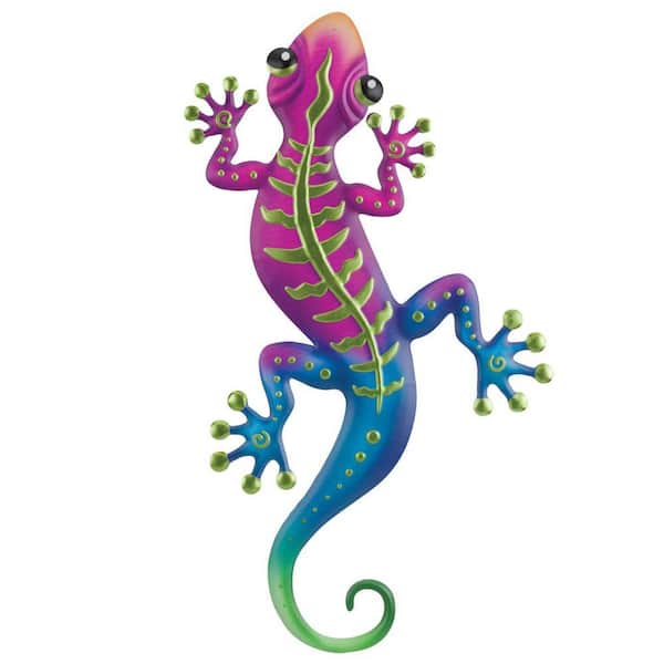 Stripe Gecko Wall Decor 24 in. Green