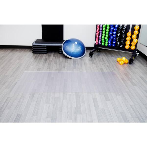 G Floor Clear 36 In X 84 Polyvinyl Exercise Equipment Mat 21 Sq Ft Em75ct3684cc The Home Depot G Floor Clear 36 In X 84 Polyvinyl