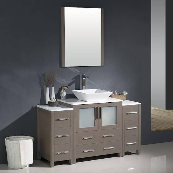 Lucy 72 Double Bathroom Vanity Set with Vessel Sinks - White  Beautiful  bathroom furniture for every home - Wyndham Collection