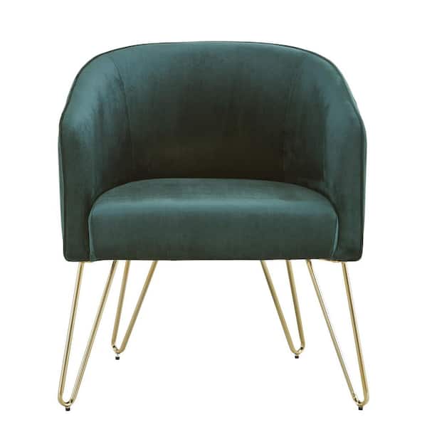 HomeSullivan 27 in. Green Velvet Side Chair