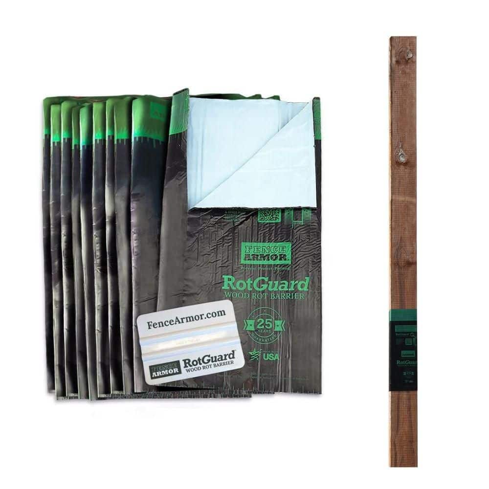 (10pk) 6x6 Series Self-Adhesive Rot Barrier Post Wrap Cut-To-Fit Round/Square 6.125 in. or Smaller for Fence & Deck Wood price history on PriceWatchPro