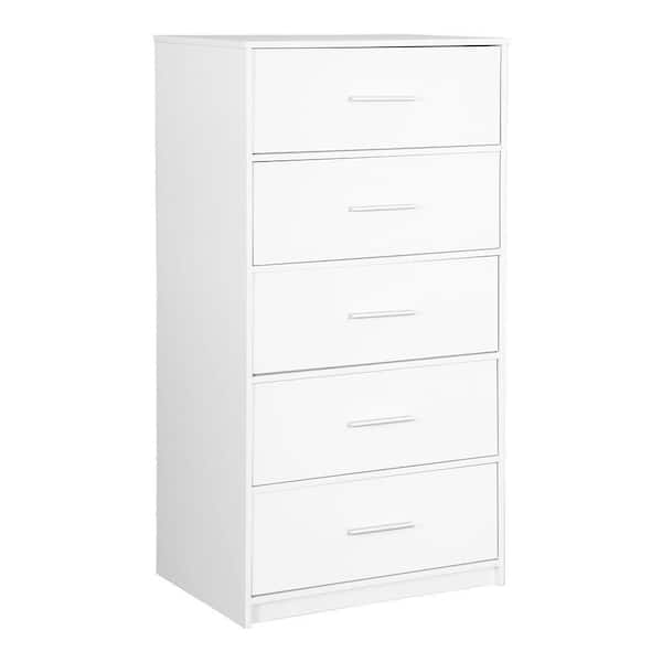 Black 5-Drawer 22.5 in. Wide Chest of Drawers with Fabric Drawers