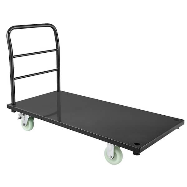 Heavy Duty Platform Truck, 2000 lbs. Capacity, Industrial Steel Flatbed Cart, Easy Storage, 48 x 24 x 32.1 in.