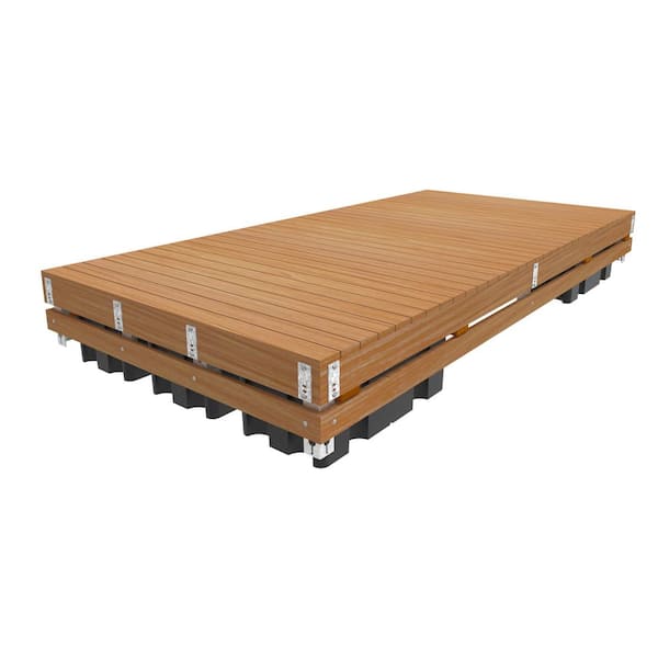 8 ft. x 16 ft. Commercial Grade Floating Dock Hardware Kit with seven 16-inch Foam Filled Floats