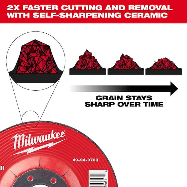 Milwaukee 4-1/2 in. x 1/4 in. x 7/8 in. Ceramic Plus Metal