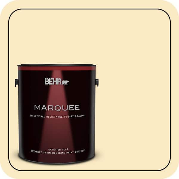 BEHR MARQUEE 1 gal. #340A-2 Rich Cream Flat Exterior Paint & Primer