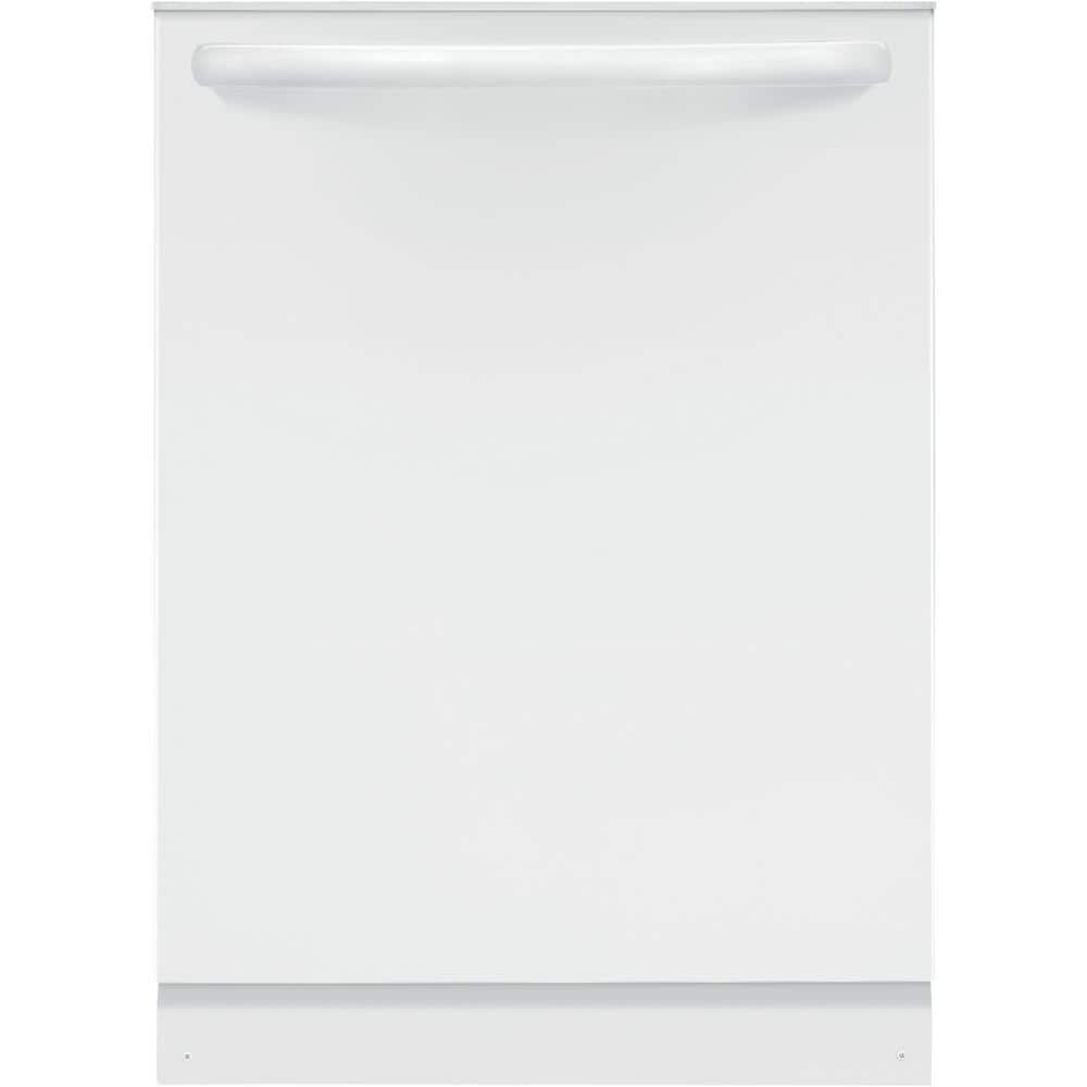 24 in Top Control Built In Tall Tub Dishwasher with Plastic Tub in White with 4-cycles