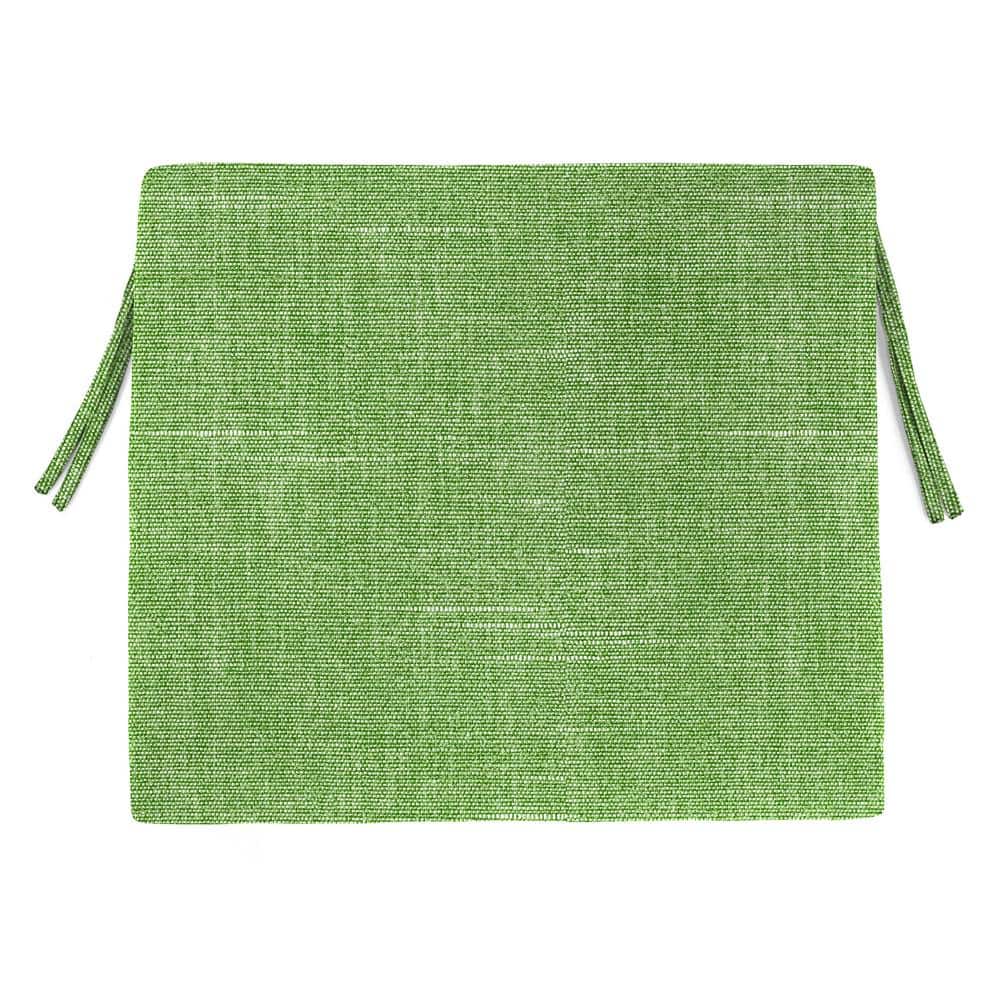 Tory Palm Green Rectangular Outdoor Seat Cushions with Ties (2 Pack)