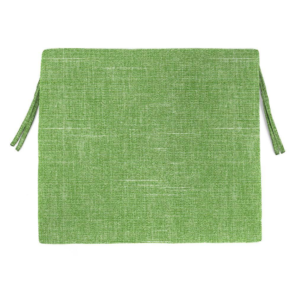 Tory Palm Green Rectangular Outdoor Seat Cushions with Ties (2 Pack)