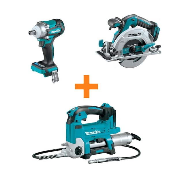 18V LXT Brushless 4-Speed 1/2 in. Impact Wrench and 18V LXT Brushless 6-1/2 in. Circular Saw w/bonus 18V LXT Grease Gun