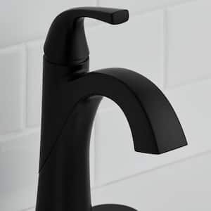 Atterbury Single Hole Single-Handle High-Arc Bathroom Faucet in Matte Black
