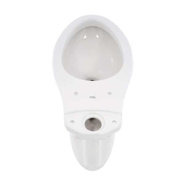 H2O Option Siphonic Dual Flush Chair Height Elongated Toilet Bowl Only in White