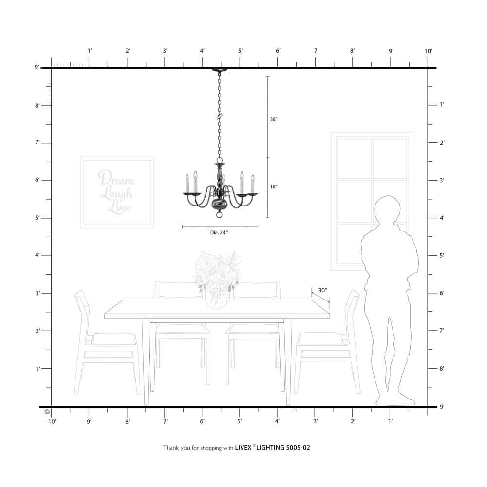 Williamsburgh Polished Brass 5-Light Colonial Chandelier