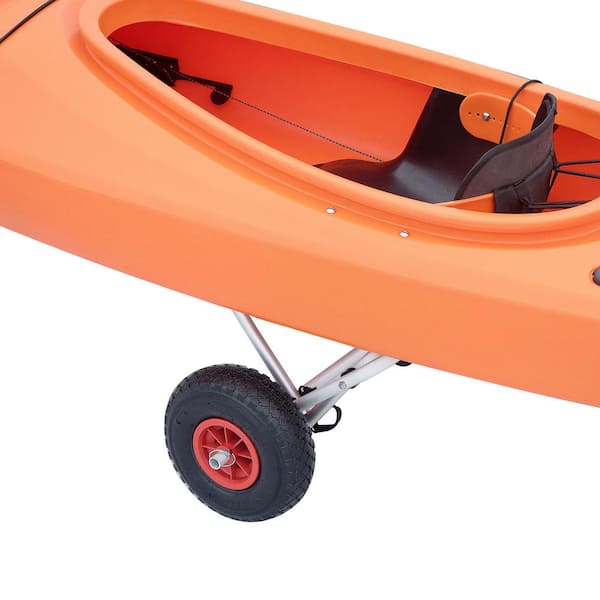Orange Inflatable Kayak Set with Paddle & Air Pump, Portable Recreational  Touring Kayak Foldable Fishing Touring Kayaks TOUTD738 - The Home Depot