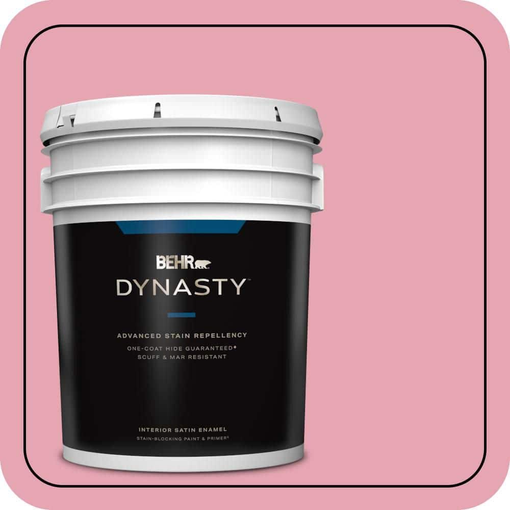 5 gal. #P140-3 Love At First Sight Satin Enamel Interior Stain-Blocking Paint and Primer price history on PriceWatchPro