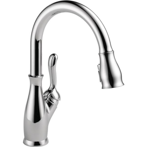Delta Leland Chrome 1-Handle Deck-Mount Pull-Down Handle Kitchen Faucet Delta Leland Chrome 1-Handle Deck-Mount Pull-Down Handle Kitchen Faucet