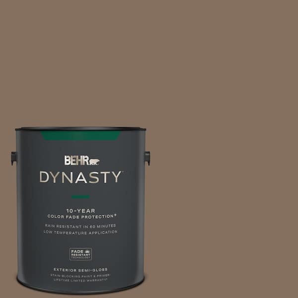 BEHR DYNASTY 1 gal. #N230-6 Whiskey Barrel Semi-Gloss Exterior Stain-Blocking Paint & Primer