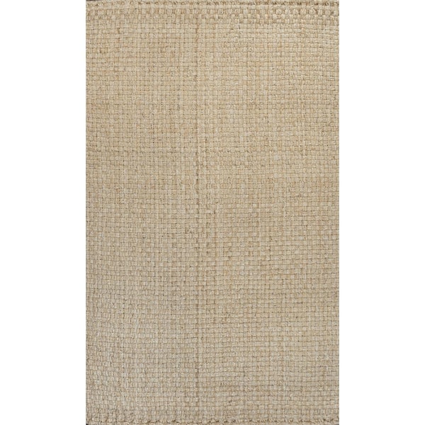 Estera Hand Woven Boucle Chunky Jute Ivory 3 ft. x 5 ft. Area Rug