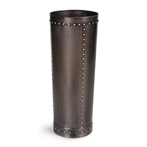 Unique Tall Riveted Bronze Planter for Outdoor or Indoor Use, Garden, Deck, and Patio