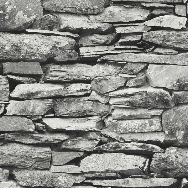 Graham & Brown NEXT Ledgestone Wall Grey Removable NonWoven Paste the