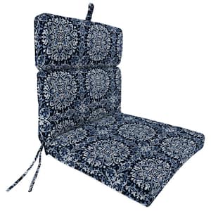 22 in. L x 44 in. W x 4 in. T Outdoor Chair Cushion in Dresden Midnight