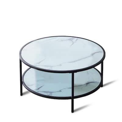 1 Home Improvement Retailer Search Box, Large Round Black Glass Coffee Table