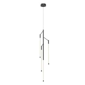 Motif 46 in. 1 Light 26-Watt Black Integrated LED Pendant Light