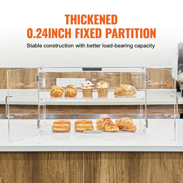 VEVOR Pastry Display Case 2-Tier Commercial Countertop Bakery