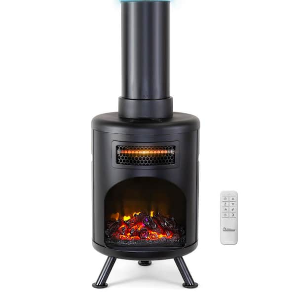 DR. INFRARED HEATER Electric Fireplace Space Heater, 1500W, Humidifier, Remote, 3D Flame, Timer, Quiet, ETL Listed, LED