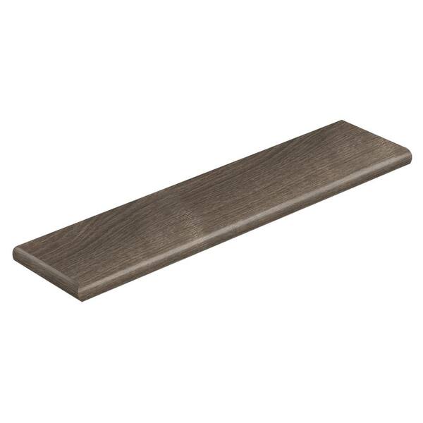 Cap A Tread Southern/Warm Grey Oak 94 in. L x 12-1/8 in. D x 1-11/16 in. H Laminate Left Return to Cover Stairs 1 in. Thick