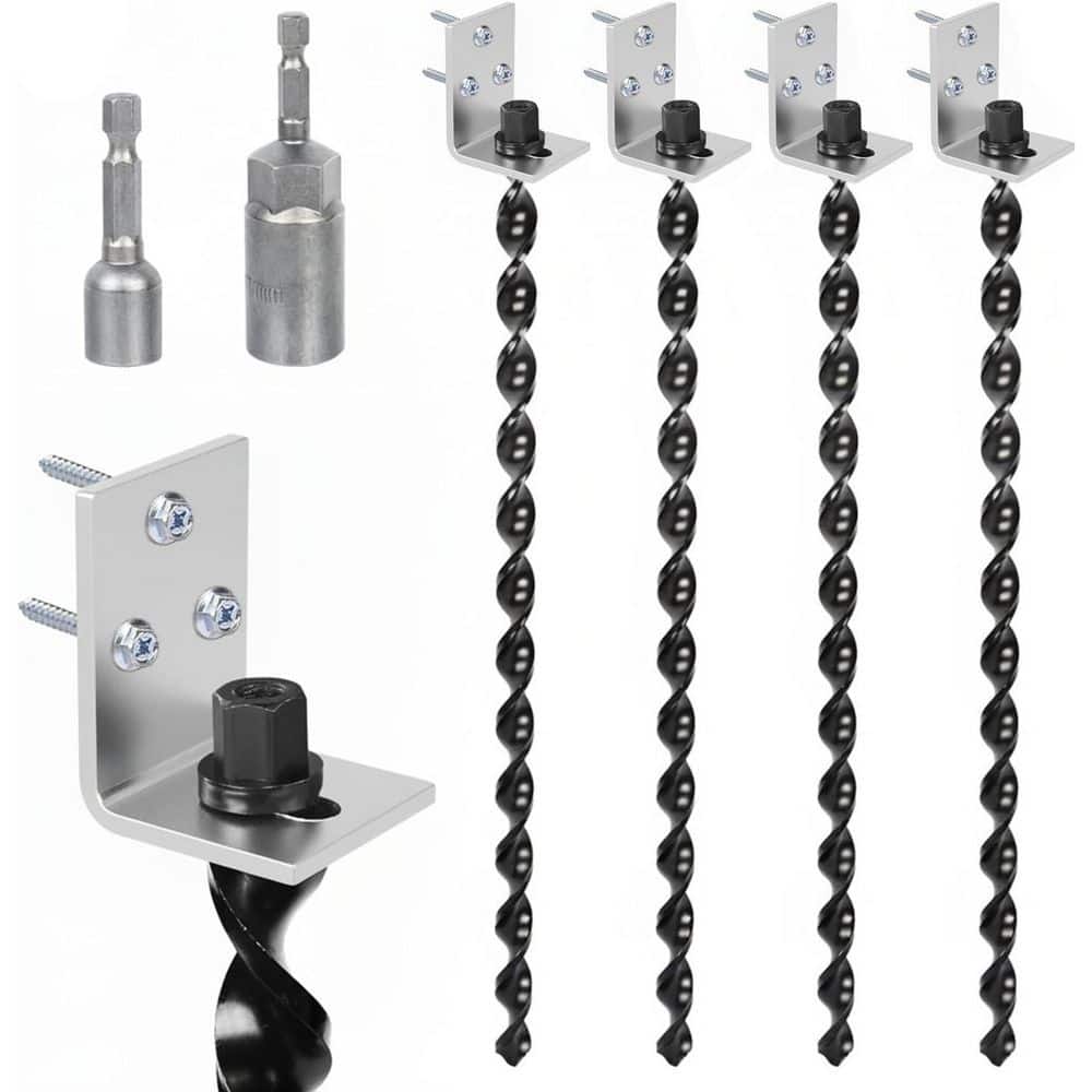 24 in. Silver Heavy Duty Metal Ground Anchors Screw in, Multi-Purpose Earth Anchors with Brackets and Adapter price history on PriceWatchPro