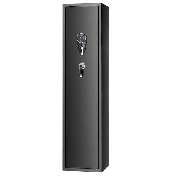 7-8 Rifles Gun Safe, Rifle Safe with Digital Keypad and Lock, Gun Storage Cabinet with Locker, Removable Storage Shelf