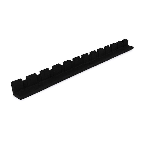 48 in. x 3 in. x 3 in. Black Castle Rubber Edging (48-Pack)