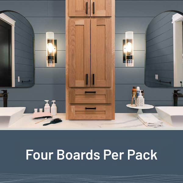1 in. x 4 in. x 8 ft. Timeless Eventide Smooth Painted Wood Pine Trim Board (4-Pack)